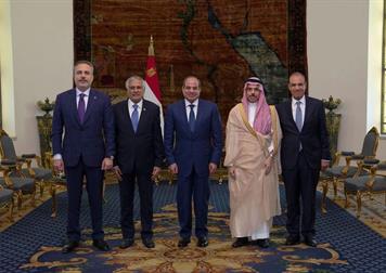 الرئيس عبد الفتاح السيسي يستقبل سمو الوزير ووزراء خارجية المجموعة الرباعية