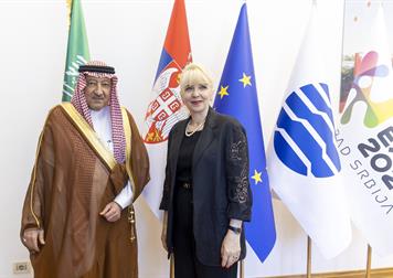 معالي نائب وزير الخارجية يلتقي وزيرة التجارة الداخلية والخارجية لجمهورية صربيا