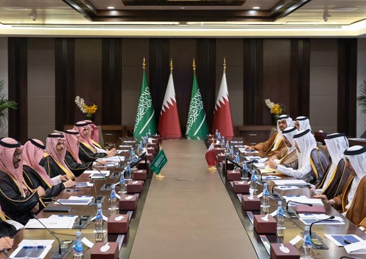 His Highness the Foreign Minister Meets Qatari Foreign Minister and Co-Chairs Executive Committee Meeting of the Saudi-Qatari Coordination Council